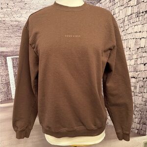 Good Vibes Brown Crewneck Sweater